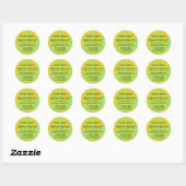 Sticker Rond Entreprise/profil vert et orange (Feuille)