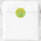 Sticker Rond Entreprise/profil vert et orange (Sac)