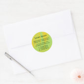 Sticker Rond Entreprise/profil vert et orange (Enveloppe)