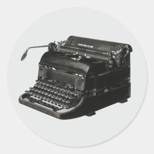 Sticker Rond Entreprise vintage, Antique Office Manuel Machine  (Devant)