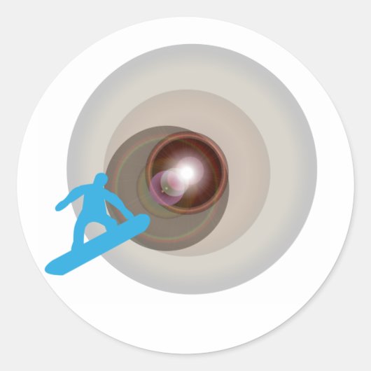 Sticker Rond entrer dans le snowboard (Devant)