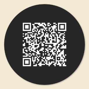 Sticker Rond Entrer l'URL et créer un code QR numérisable   Bla