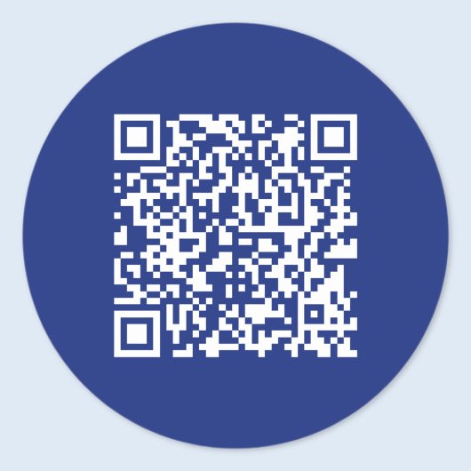 Sticker Rond Entrer l'URL Généré instantanément Code QR | bleu 