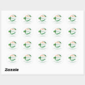 Sticker Rond Entretien de pelouse vert (Feuille)