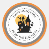 Sticker Rond Entrez dans l'Halloween (Devant)