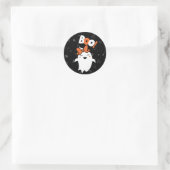 Sticker Rond Entrez dans l'Halloween (Sac)