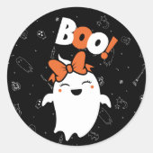 Sticker Rond Entrez dans l'Halloween (Devant)