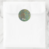 STICKER ROND ENVELOPE SEAL : KLIMT : JARDIN AVEC SOUCHES (Sac)