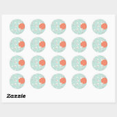 STICKER ROND ENVELOPE SEAL : STYLE JAPONAIS : MOTIF DE POISSON (Feuille)