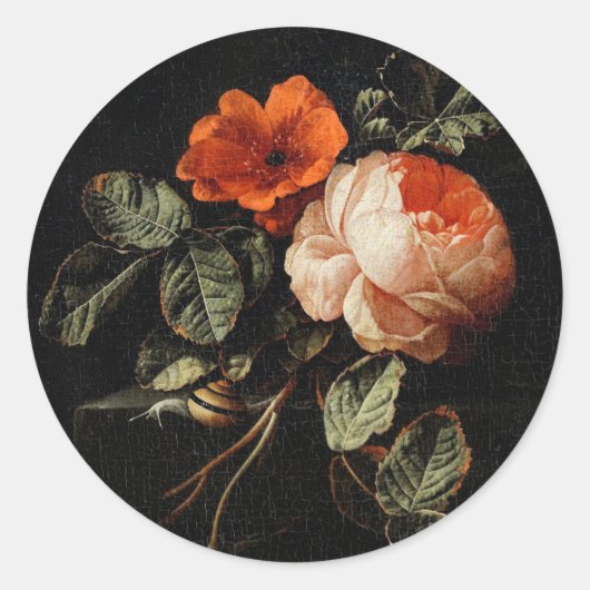 STICKER ROND ENVELOPE SEAL : TOUJOURS VIE : ELIAS VAN DEN BROEK (Devant)