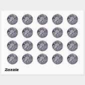 STICKER ROND ENVELOPE SEAL : WILLIAM MORRIS : CONCEPTION TENTE (Feuille)