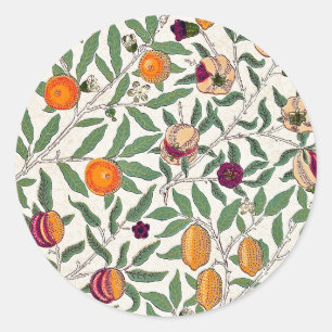 STICKER ROND ENVELOPE SEAL WILLIAM MORRIS : POMEGRANATES