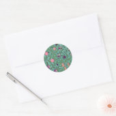 STICKER ROND ENVELOPE SEAL : WILLIAM MORRIS : POMEGRANATES (Enveloppe)