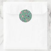 STICKER ROND ENVELOPE SEAL : WILLIAM MORRIS : POMEGRANATES (Sac)