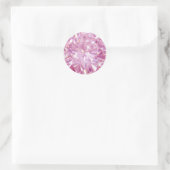 Sticker Rond Enveloppe cadeau Zircon rose Gemstone Invitation E (Sac)