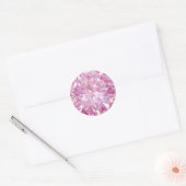 Sticker Rond Enveloppe cadeau Zircon rose Gemstone Invitation E (Enveloppe)