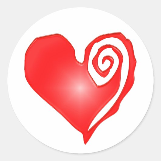 Sticker Rond enveloppe cardiaque spirale (Devant)