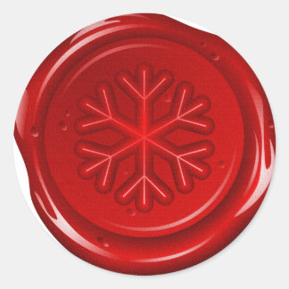 Sticker Rond enveloppe cire scellée de noël