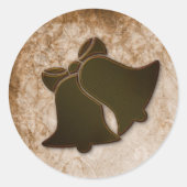 Sticker Rond Enveloppe Cloches Brown vintages (Devant)