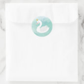 Sticker Rond Enveloppe d'anniversaire de la princesse de cygne  (Sac)