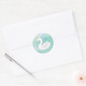 Sticker Rond Enveloppe d'anniversaire de la princesse de cygne  (Enveloppe)