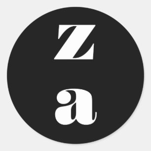 Sticker Rond Enveloppe de cadeau de mariage Monogram Bold noir