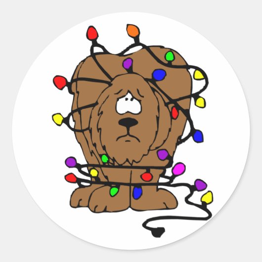 Sticker Rond Enveloppe de cartes de Noël personnalisable (Devant)