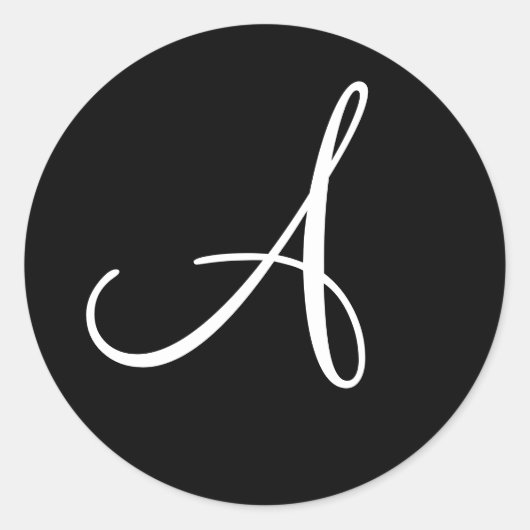 Sticker Rond Enveloppe de Faire-part de mariage monographique p (Devant)
