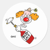 Sticker Rond Enveloppe de la soirée dégustation de vin amusant (Devant)