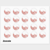 Sticker Rond Enveloppe de mariage Sceau Dogwood Design (Feuille)