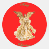 Sticker Rond Enveloppe de Noël Angel (Devant)