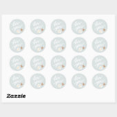 Sticker Rond Enveloppe d'invitation cadeau Seashell Beach Starf (Feuille)