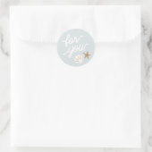 Sticker Rond Enveloppe d'invitation cadeau Seashell Beach Starf (Sac)