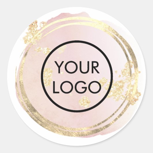 Sticker Rond enveloppe élégante sceller votre logo (Devant)