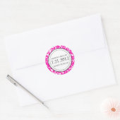 Sticker Rond Enveloppe gothique rose et blanc (Enveloppe)