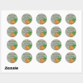 Sticker Rond Enveloppe Luau Pineapple Sceau Adresse de retour (Feuille)