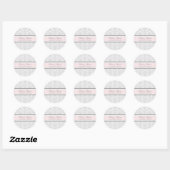 Sticker Rond Enveloppe Mariage de la Saint-Valentin (Feuille)