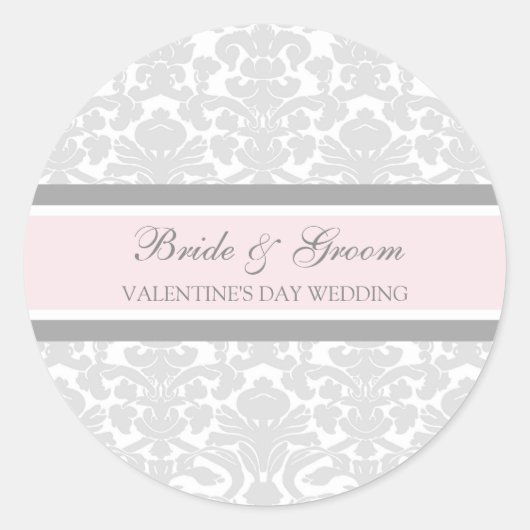 Sticker Rond Enveloppe Mariage de la Saint-Valentin (Devant)