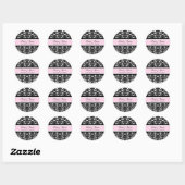 Sticker Rond Enveloppe Mariage de la Saint-Valentin (Feuille)