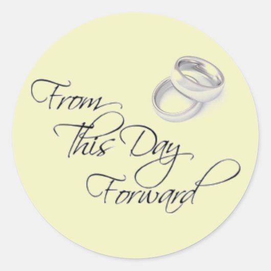 Sticker Rond Enveloppe mariage et sceaux cadeaux (Devant)