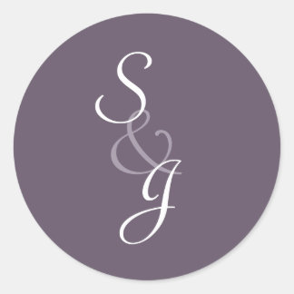 Sticker Rond Enveloppe Mariage marquée avec inscription