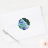 Sticker Rond Enveloppe mariage Phoques Blue Hydrangea Fleurs (Enveloppe)