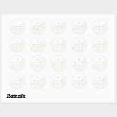 Sticker Rond Enveloppe Minimale Moderne (Feuille)