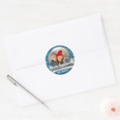 Sticker Rond Enveloppe Modèle du Globe des neiges de Noël (Enveloppe)