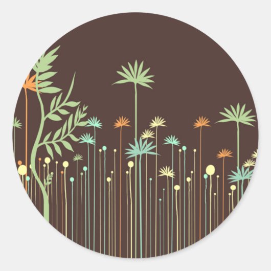 Sticker Rond Enveloppe Phoques pour les invitations à la douche (Devant)