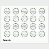 Sticker Rond Enveloppe Phoques Vert Marine (Feuille)