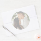 Sticker Rond Enveloppe photo Mariage fiançailles (Enveloppe)