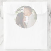 Sticker Rond Enveloppe photo Mariage fiançailles (Sac)
