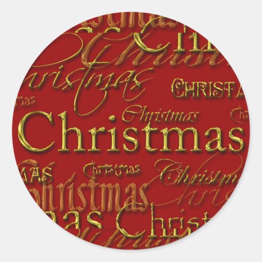 Sticker Rond Enveloppe Seals de Noël (Devant)