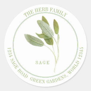 Sticker Rond ENVELOPPEMENT DE LA SAGE FRAÎCHE Large Enveloppe R
